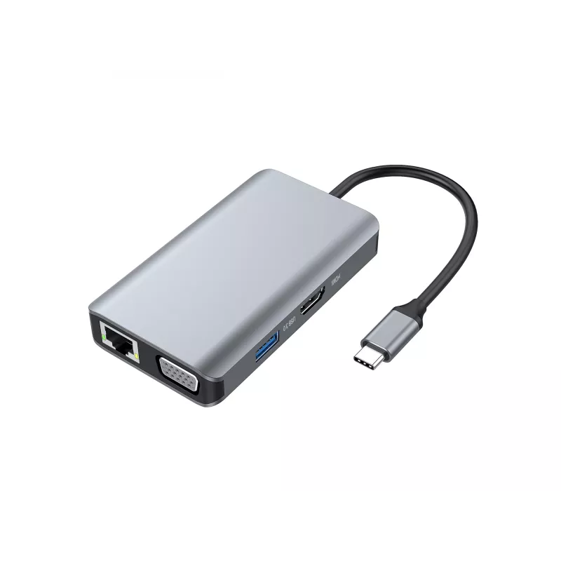 Conceptronic DONN21G stacja dokująca/replikator portów do laptopa Przewodowa USB 3.2 Gen 1 (3.1 Gen 1) Type-C Szary