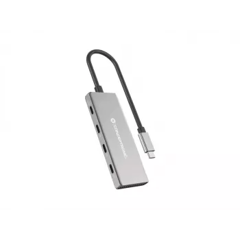 Conceptronic HUBBIES16G hub interfejsowy USB 3.2 Gen 2 (3.1 Gen 2) Type-C 10000 Mbit/s Szary