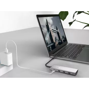 Conceptronic HUBBIES16G hub interfejsowy USB 3.2 Gen 2 (3.1 Gen 2) Type-C 10000 Mbit/s Szary
