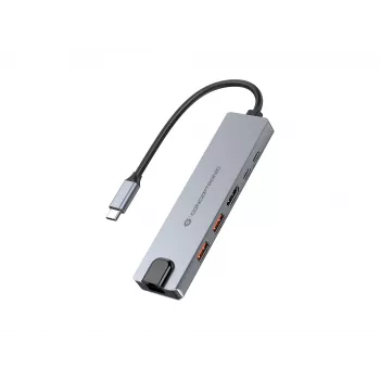 Conceptronic DONN29G 6-w-1 stacja dokująca USB 3.2 Gen 2, HDMI 4K60Hz, 2x USB-A 10 Gb/s, USB-C 10 Gb/s, LAN GbE, USB PD 3.1 140 W
