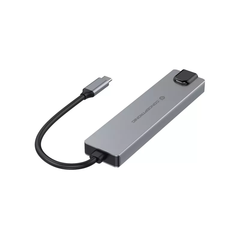 Conceptronic DONN29G 6-w-1 stacja dokująca USB 3.2 Gen 2, HDMI 4K60Hz, 2x USB-A 10 Gb/s, USB-C 10 Gb/s, LAN GbE, USB PD 3.1 140 W