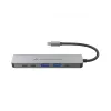 Stacja dokująca 6-w-1 USB 3.2 Gen 1 CONCEPTRONIC DONN33G HDMI, 2×USB-A 5Gbps, 2×USB-C 5Gbps, 100W USB PD, srebrna