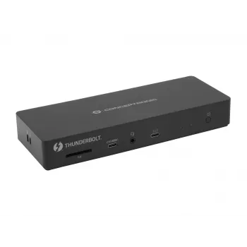 Conceptronic DONN30B 13-w-1 Stacja dokująca Thunderbolt 4, przewodowa, Thunderbolt 4, 96 W, 3,5 mm, 10,100,1000,2000,2500 Mbit/s, IEEE 802.3bz