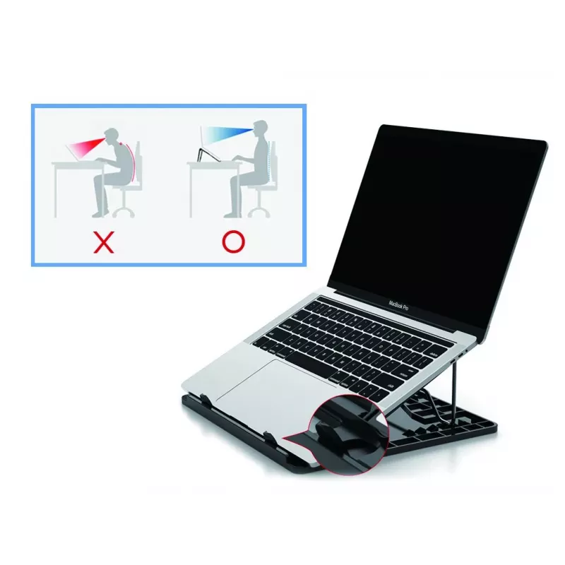 Stojak chłodzący do laptopa Conceptronic ERGO, czarny, do 39,6 cm (15,6 cala)