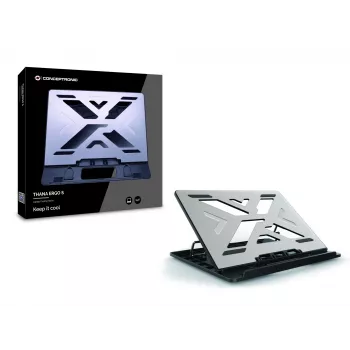 Conceptronic THANA ERGO S, podstawka chłodząca do laptopów Podstawka do laptopa Szary 39,6 cm (15,6 cala)