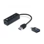 Hub USB Conceptronic HUBBIES 4-portowy hub USB 3.0 z adapterem USB-C OTG