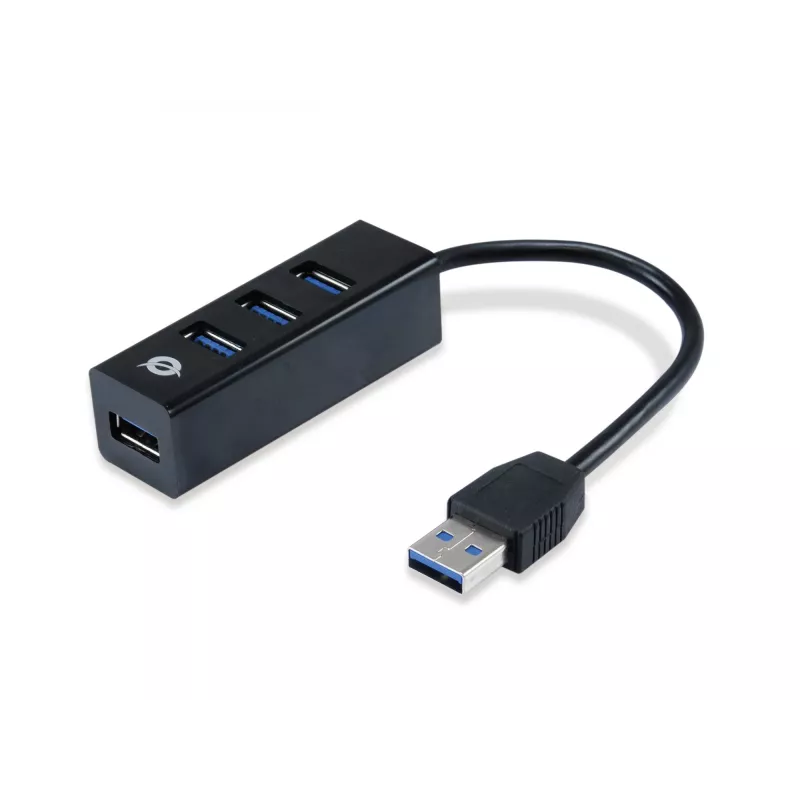 Hub USB Conceptronic HUBBIES 4-portowy hub USB 3.0 z adapterem USB-C OTG