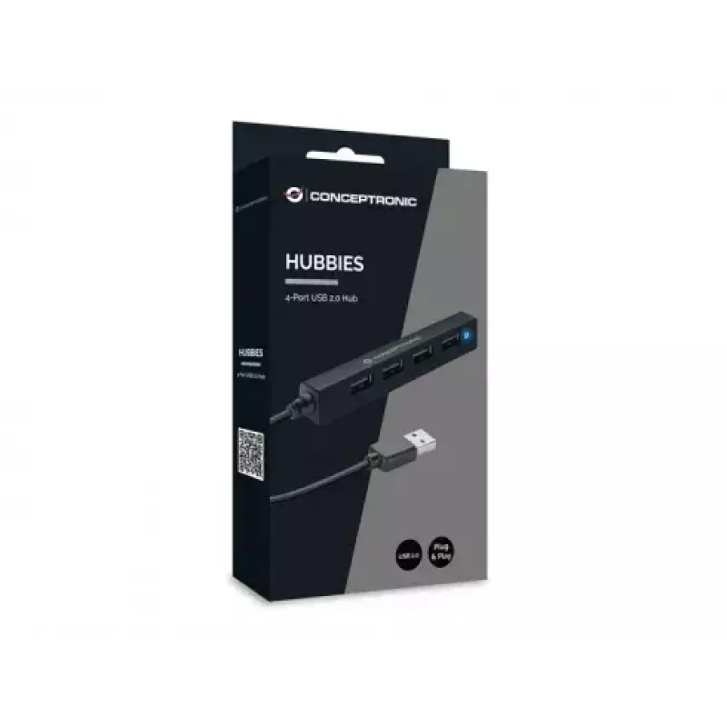 Hub USB Conceptronic HUBBIES 4-portowy koncentrator USB 2.0