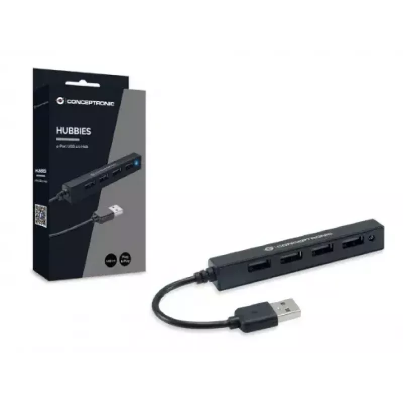 Hub USB Conceptronic HUBBIES 4-portowy koncentrator USB 2.0