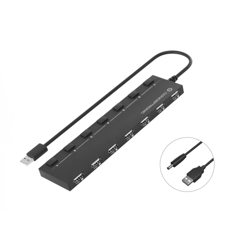 Conceptronic HUBBIES 7-portowy hub USB 2.0