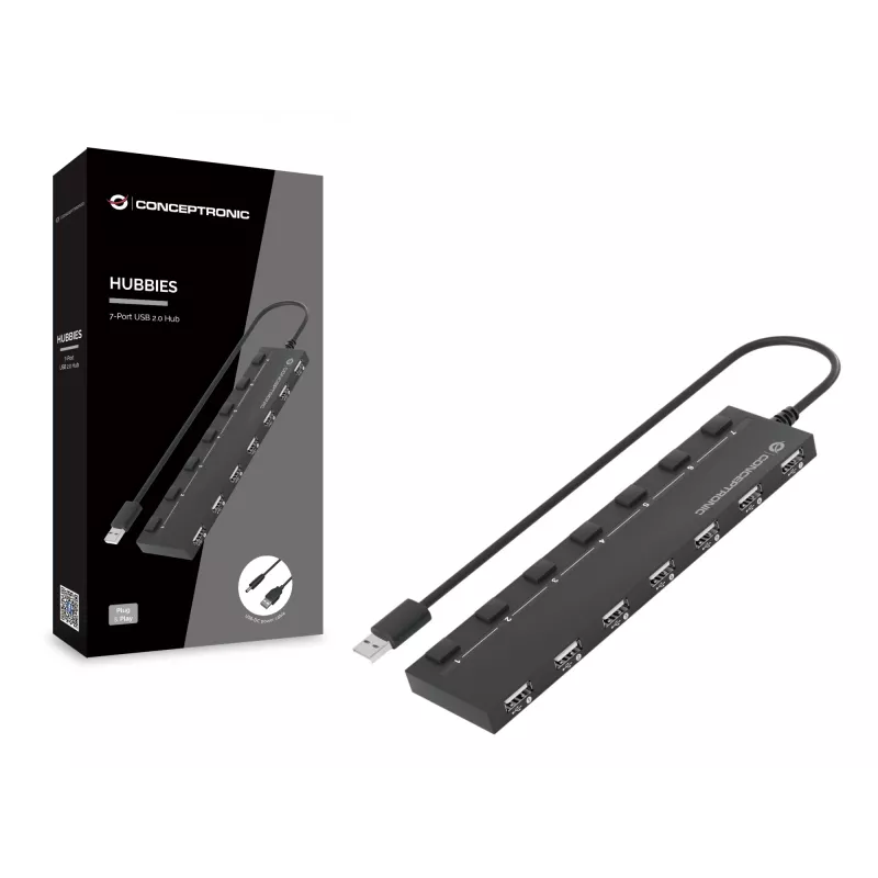 Conceptronic HUBBIES 7-portowy hub USB 2.0