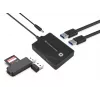Conceptronic HUBBIES 4-portowy hub USB 3.0/2.0, kabel 90 cm, USB 3.2 Gen 1 (3.1 Gen 1) Type-A, Czarny, USB 2.0, USB 3.2 Gen 1 (3.1 Gen 1) Type-A, Chiny, 87 mm, 55 mm
