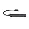 Conceptronic HUBBIES 4-portowy koncentrator USB 3.0, 2 porty USB-C i 2 porty USB-A, obudowa aluminiowa, złącze USB-C