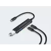 Conceptronic HUBBIES 4-portowy koncentrator USB 3.0, 2 porty USB-C i 2 porty USB-A, obudowa aluminiowa, złącze USB-C