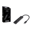Conceptronic HUBBIES 4-portowy koncentrator USB 3.0, 2 porty USB-C i 2 porty USB-A, obudowa aluminiowa, złącze USB-C