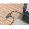 Conceptronic HUBBIES 4-portowy koncentrator USB 3.0, 2 porty USB-C i 2 porty USB-A, obudowa aluminiowa, złącze USB-C