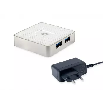 Conceptronic HUBBIES03W hub interfejsowy USB 3.2 Gen 1 (3.1 Gen 1) Micro-B 5000 Mbit/s Biały