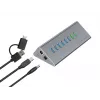 Conceptronic HUBBIES18G 10-w-1 60W USB 3.0 Hub Charger Combo, kabel 2-w-1 USB-C USB-A, USB 3.2 Gen 1