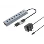 Conceptronic HUBBIES21GP 7-portowy hub USB 3.0 z zasilaczem, 5 Gb/s, USB-A x 7