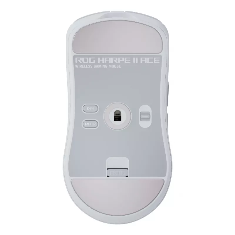Mysz gamingowa ASUS ROG Harpe II Ace, praworęczna, optyczna 42 000 DPI, RF Wireless + Bluetooth + USB Type-A, 5 przycisków, biała