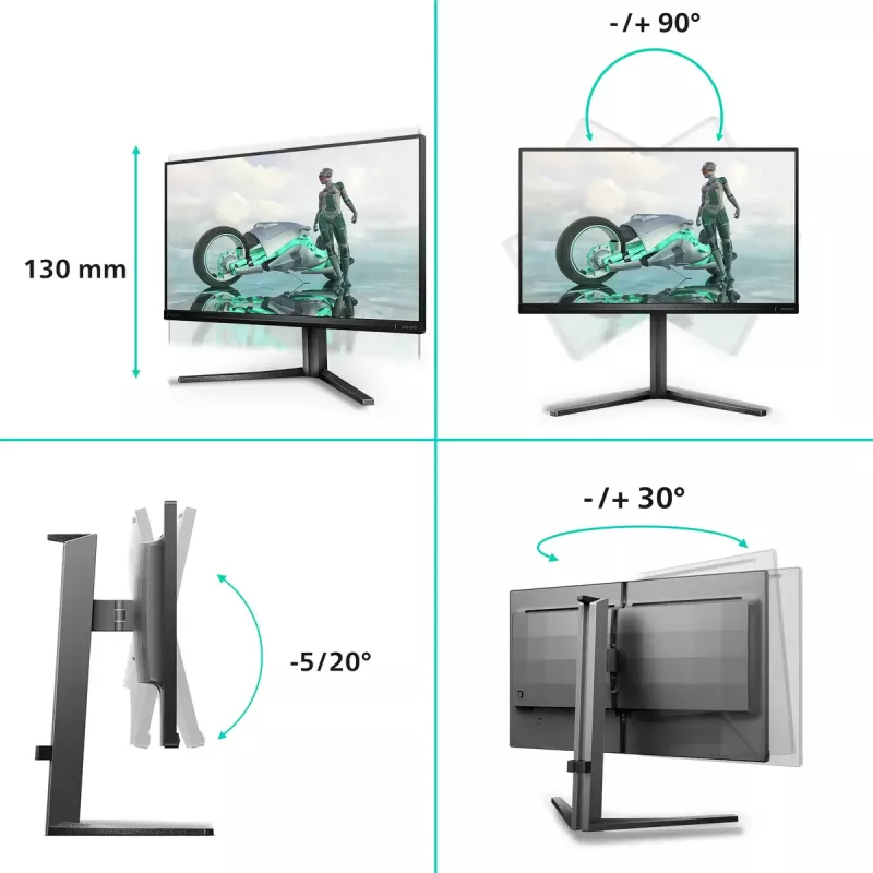 Philips Evnia 3000 25M2N3200U/00 monitor komputerowy 62,2 cm (24,5 cala) 1920 x 1080 pikseli Full HD LCD Szary