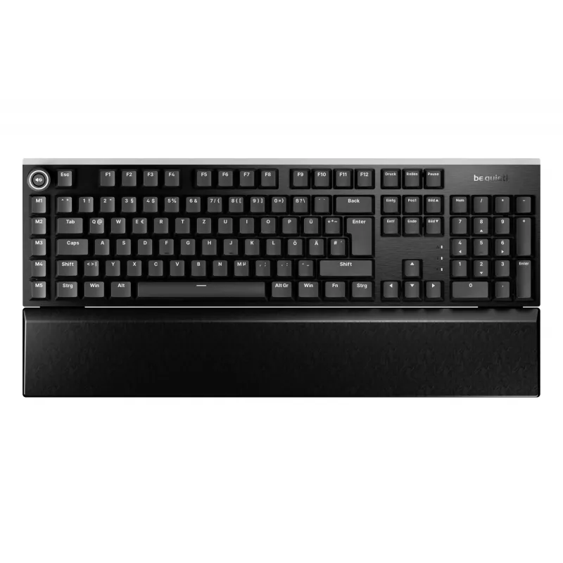 be quiet! Light Mount Silent Tactile DE ISO klawiatura gamingowa USB QWERTZ czarna