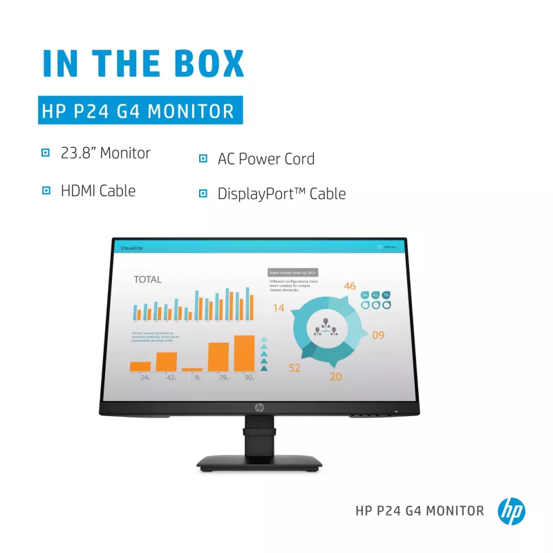 Monitor komputerowy HP P-Series P24 G4 60,5 cm (23,8 cala) 1920 x 1080 pikseli Full HD
