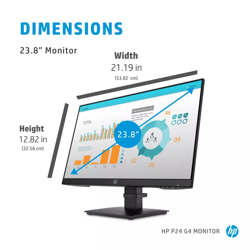 Monitor komputerowy HP P-Series P24 G4 60,5 cm (23,8 cala) 1920 x 1080 pikseli Full HD