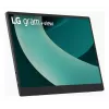 LG 17MT70 Monitor przenośny Czarny, Stal nierdzewna 43,2 cm (17 inch) LED 2560 x 1600 pikseli