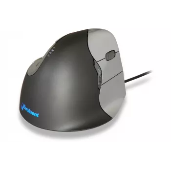 BakkerElkhuizen Evoluent 4, praworęczna, konstrukcja pionowa, laser, 2600 DPI, czarny, szary, srebrny