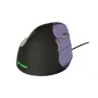 BakkerElkhuizen Evoluent 4 Mała, Praworęczna, Konstrukcja pionowa, Laser, USB Type-A, 2600 DPI, Czarny, Fioletowy