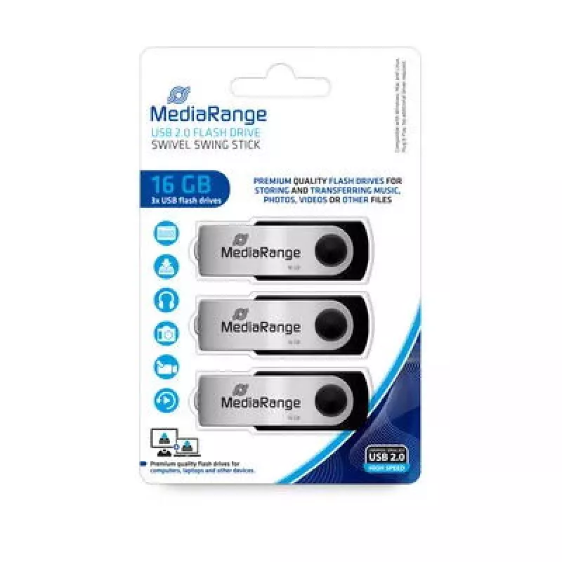 Pendrive MediaRange 16 GB USB Typ-A 2.0 MR910-3