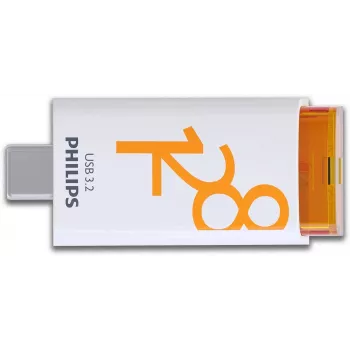 Philips USB 3.2 128GB Click Series Gen 1 USB-C pamięć flash USB USB typu C 3.2 Gen 1 (3.1 Gen 1) Biały