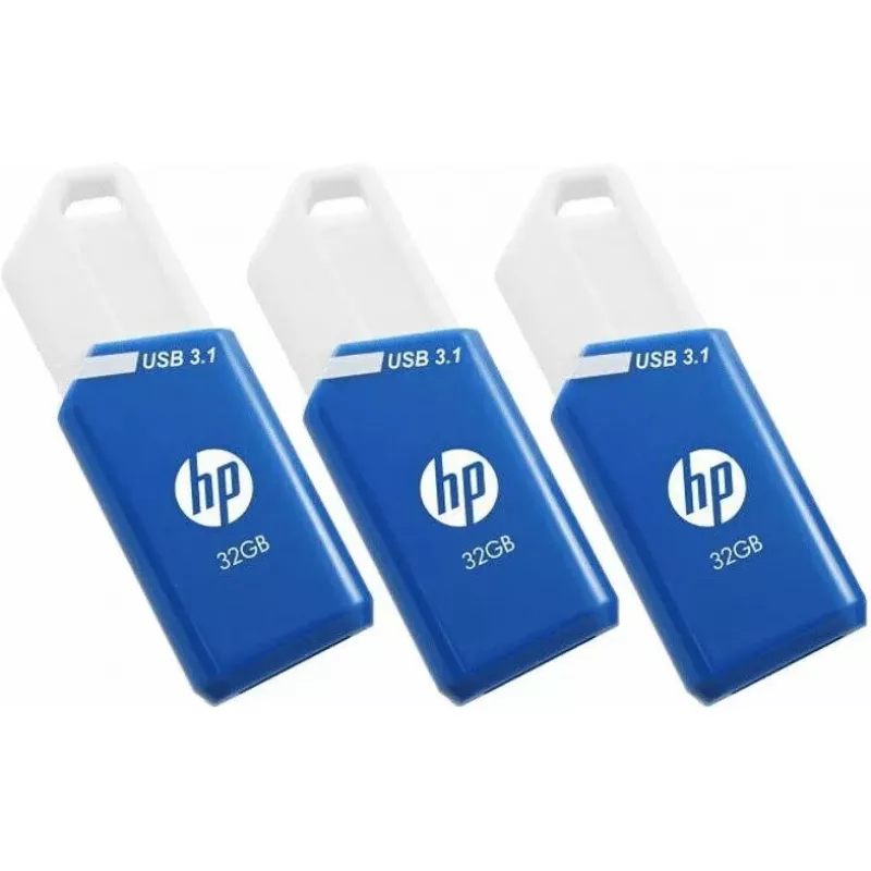 HP x755w Triple Pack Pamięć USB 32 GB USB Type-A 3.2 Gen 1 (3.1 Gen 1) Niebieski, Biały