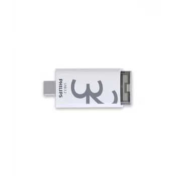 Philips Click Pamięć USB 32 GB USB Type-C 3.2 Gen 1 (3.1 Gen 1) Przezroczysty, Biały