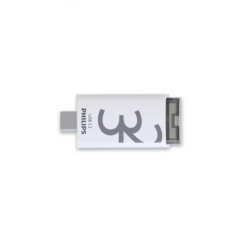 Philips Click Pamięć USB 32 GB USB Type-C 3.2 Gen 1 (3.1 Gen 1) Przezroczysty, Biały