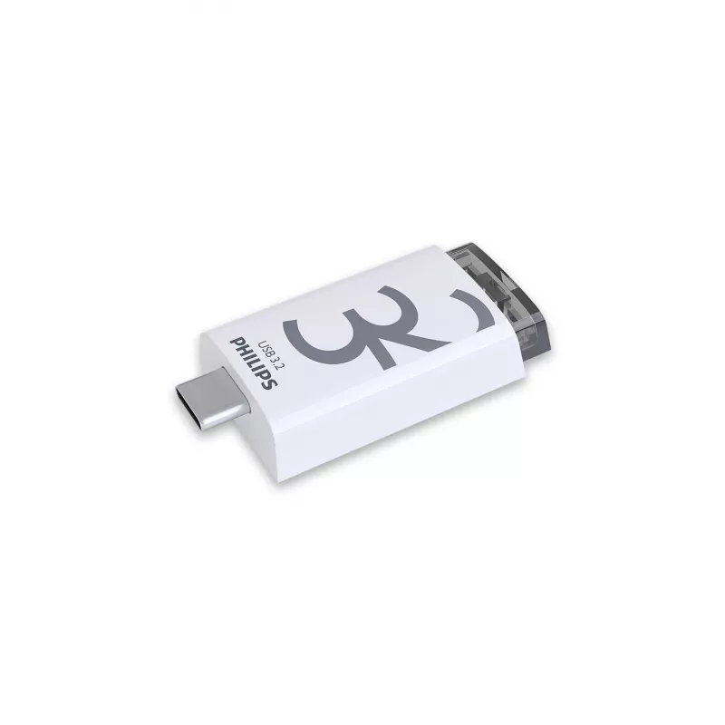 Philips Click Pamięć USB 32 GB USB Type-C 3.2 Gen 1 (3.1 Gen 1) Przezroczysty, Biały