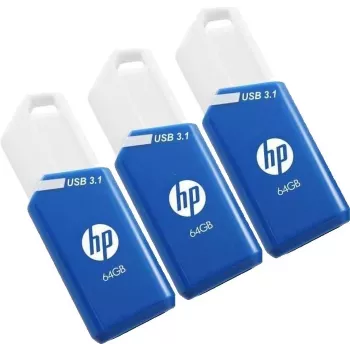 HP x755w Triple Pack Pamięć USB 64 GB USB Typ-A 3.2 Gen 1 (3.1 Gen 1) Niebieski, Biały