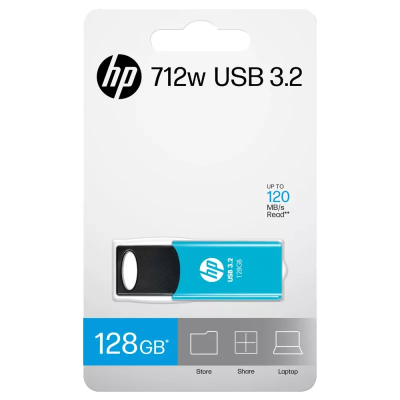 Pamięć USB HP 712w 128 GB USB Type-A 3.2 Gen 1 (3.1 Gen 1) Niebieska Slide