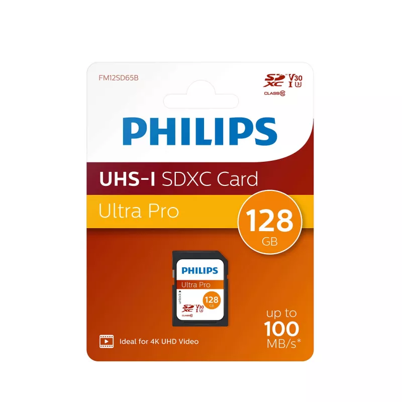 Pamięć flash Philips 128 GB SDXC UHS-I FM12SD65B