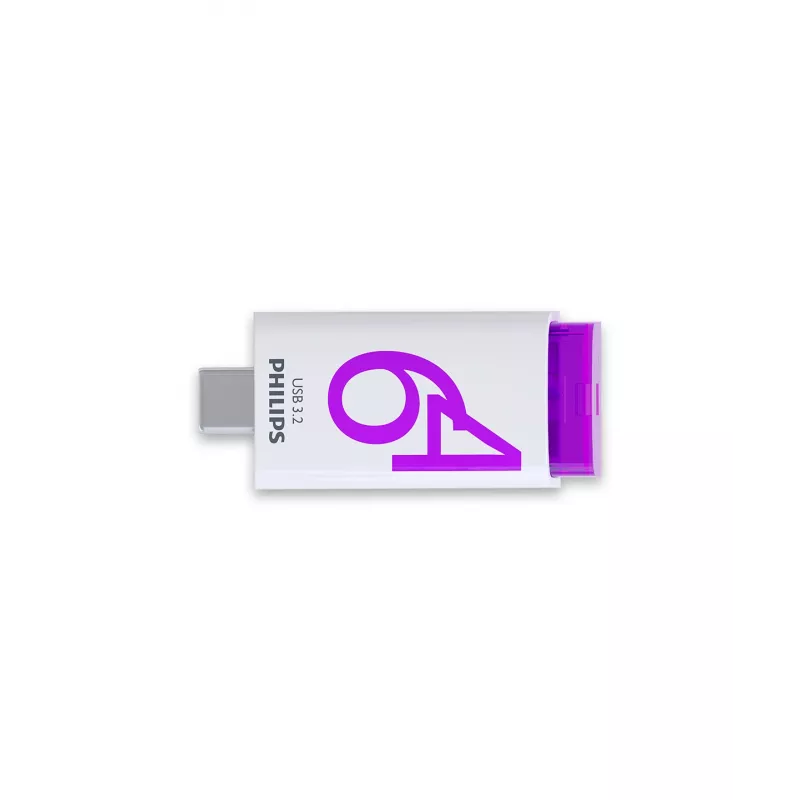 Philips Click pamięć USB 64 GB USB typu C 3.2 Gen 1 (3.1 Gen 1) fioletowy, biały