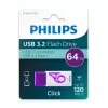Philips Click pamięć USB 64 GB USB typu C 3.2 Gen 1 (3.1 Gen 1) fioletowy, biały