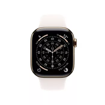 Smartwatch Apple Watch Series 11 GPS + Cellular 42mm Koperta ze złotej tytanu, pasek Sport Light Blush S/M