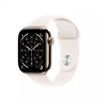 Smartwatch Apple Watch Series 11 GPS + Cellular 42mm Koperta ze złotej tytanu, pasek Sport Light Blush S/M