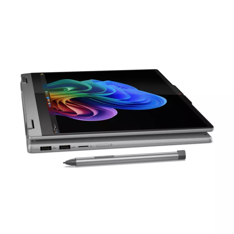 Lenovo IdeaPad 5 2-in-1 14Q8X9 Copilot+ PC Snapdragon X1P-42-100 Hybryda (2-w-1) 35,6 cm (14 cali) Ekran dotykowy WUXGA 16 GB LPDDR5x-SDRAM 1 TB SSD Wi-Fi 7 (802.11be) Windows 11 Home German Grey