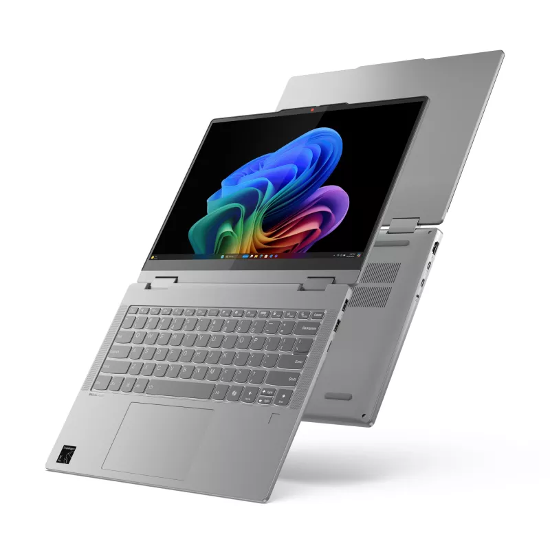 Lenovo IdeaPad 5 2-in-1 14Q8X9 Copilot+ PC Snapdragon X1P-42-100 Hybryda (2-w-1) 35,6 cm (14 cali) Ekran dotykowy WUXGA 16 GB LPDDR5x-SDRAM 1 TB SSD Wi-Fi 7 (802.11be) Windows 11 Home German Grey