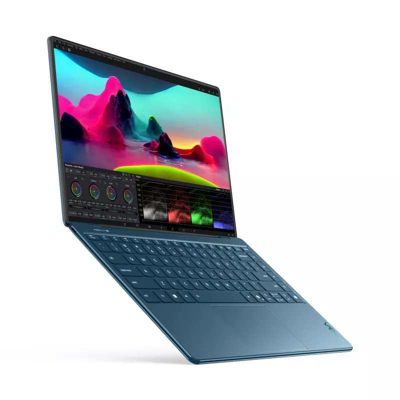 Lenovo Yoga Slim 9 14ILL10 Copilot+ PC Intel Core Ultra 7 258V Laptop 35,6 cm (14 cali) Ekran dotykowy WQUXGA 32 GB LPDDR5x-SDRAM 1 TB SSD Wi-Fi 7 (802.11be) Windows 11 Home Kolor Teal