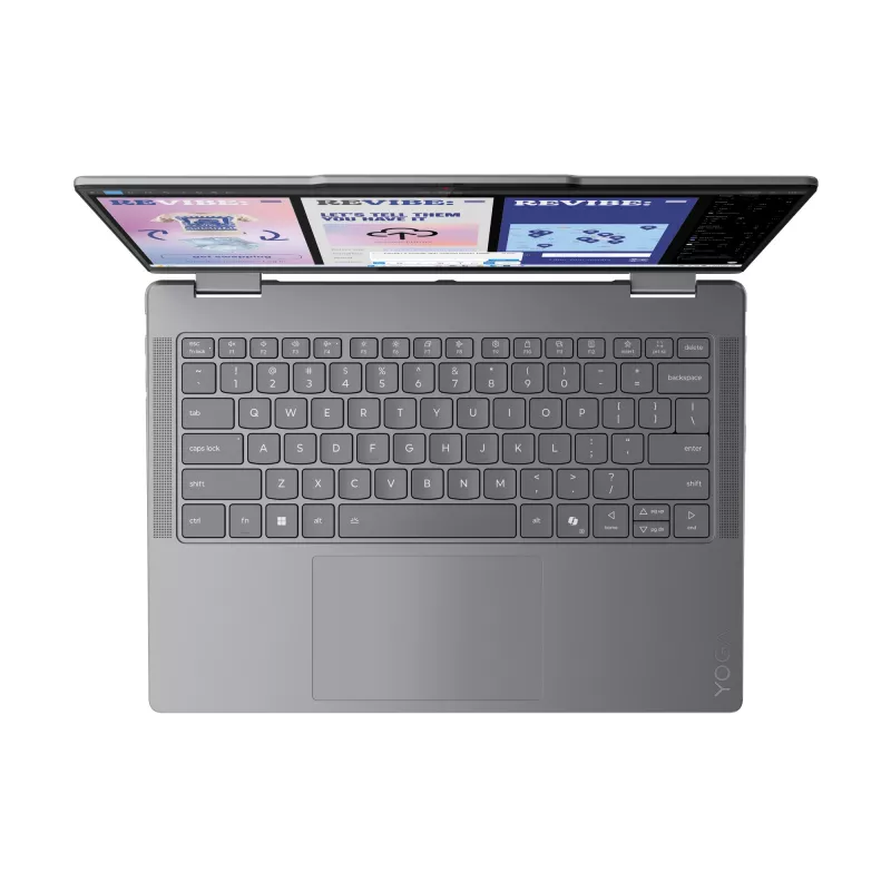 Lenovo Yoga 7 2-in-1 14ILL10 Copilot+ PC Intel Core Ultra 7 256V Hybryda (2 w 1) 35,6 cm (14 cali) Ekran dotykowy 2.8K 16 GB LPDDR5x-SDRAM 1 TB SSD Wi-Fi 7 (802.11be) Windows 11 Home Szary