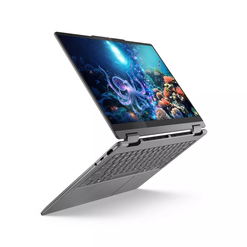 Lenovo Yoga 7 2-in-1 14ILL10 Copilot+ PC Intel Core Ultra 7 256V Hybryda (2 w 1) 35,6 cm (14 cali) Ekran dotykowy 2.8K 16 GB LPDDR5x-SDRAM 1 TB SSD Wi-Fi 7 (802.11be) Windows 11 Home Szary