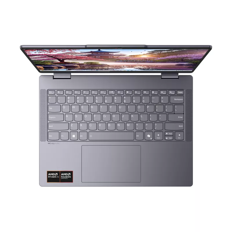 Lenovo IdeaPad 5 2-in-1 14AKP10 Copilot+ PC AMD Ryzen™ AI 7 350 Hybrid (2-in-1) 35,6 cm (14 cali) Ekran dotykowy WUXGA 16 GB LPDDR5x-SDRAM 512 GB SSD Wi-Fi 7 (802.11be) Windows 11 Home German Grey